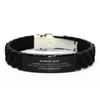 Sympathy Gifts For Loss Of Bonus Dad Memorial Black Glidelock Clasp Bracelet Gifts, Bonus Dad If love alone could have kept you here, you would have lived forever., In Loving Memory Bonus Dad Remembrance Gifts