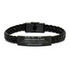 Sympathy Gifts For Loss Of Unbiological Dad Memorial Braided Leather Bracelet Gifts, Unbiological Dad If love alone could have kept you here, you would have lived forever., In Loving Memory Unbiological Dad Remembrance Gifts