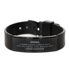 Sympathy Gifts For Loss Of Ouma Memorial Black Shark Mesh Bracelet Gifts, Ouma If love alone could have kept you here, you would have lived forever., In Loving Memory Ouma Remembrance Gifts