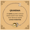 Sympathy Gifts For Loss Of Grandma Memorial Sunflower Bracelet Gifts, Grandma If love alone could have kept you here, you would have lived forever., In Loving Memory Grandma Remembrance Gifts