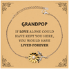 Sympathy Gifts For Loss Of Grandpop Memorial Sunflower Bracelet Gifts, Grandpop If love alone could have kept you here, you would have lived forever., In Loving Memory Grandpop Remembrance Gifts