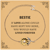 Sympathy Gifts For Loss Of Bestie Memorial Sunflower Bracelet Gifts, Bestie If love alone could have kept you here, you would have lived forever., In Loving Memory Bestie Remembrance Gifts