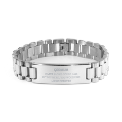 Sympathy Gifts For Loss Of Godmum Memorial Ladder Stainless Steel Bracelet Gifts, Godmum If love alone could have kept you here, you would have lived forever., In Loving Memory Godmum Remembrance Gifts