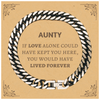 Sympathy Gifts For Loss Of Aunty Memorial Cuban Link Chain Bracelet Gifts, Aunty If love alone could have kept you here, you would have lived forever., In Loving Memory Aunty Remembrance Gifts