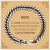 Sympathy Gifts For Loss Of Wife Memorial Cuban Link Chain Bracelet Gifts, Wife If love alone could have kept you here, you would have lived forever., In Loving Memory Wife Remembrance Gifts