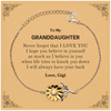 To My Granddaughter Sunflower Bracelet, Supporting Gifts for Granddaughter from Gigi, Granddaughter Birthday Christmas Graduation Granddaughter Never forget that I love you I hope you believe in yourself as much as I believe in you. Love, Gigi