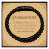 Sympathy Gifts For Loss Of Grandmother Memorial Stone Leather Bracelets Gifts, Grandmother If love alone could have kept you here, you would have lived forever., In Loving Memory Grandmother Remembrance Gifts