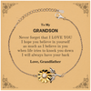 To My Grandson Sunflower Bracelet, Supporting Gifts for Grandson from Grandfather, Grandson Birthday Christmas Graduation Grandson Never forget that I love you I hope you believe in yourself as much as I believe in you. Love, Grandfather