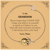 To My Grandson Sunflower Bracelet, Supporting Gifts for Grandson from Nana, Grandson Birthday Christmas Graduation Grandson Never forget that I love you I hope you believe in yourself as much as I believe in you. Love, Nana