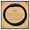 Sympathy Gifts For Loss Of Dad Memorial Stone Leather Bracelets Gifts, Dad If love alone could have kept you here, you would have lived forever., In Loving Memory Dad Remembrance Gifts