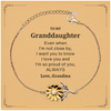 Granddaughter Gifts from Grandma, Graduation Birhday Granddaughter Sunflower Bracelet Long Distance Relationship Gifts for Granddaughter Even when I'm not close by, I want you to know I love you. Love, Grandma