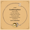 Goddaughter Gifts from Godmother, Graduation Birhday Goddaughter Sunflower Bracelet Long Distance Relationship Gifts for Goddaughter Even when I'm not close by, I want you to know I love you. Love, Godmother
