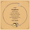 Nephew Gifts from Auntie, Graduation Birhday Nephew Sunflower Bracelet Long Distance Relationship Gifts for Nephew Even when I'm not close by, I want you to know I love you. Love, Auntie