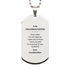 Granddaughter Gifts from Grandmother, Graduation Birhday Granddaughter Silver Dog Tag Long Distance Relationship Gifts for Granddaughter Even when I'm not close by, I want you to know I love you. Love, Grandmother
