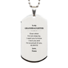 Granddaughter Gifts from Nana, Graduation Birhday Granddaughter Silver Dog Tag Long Distance Relationship Gifts for Granddaughter Even when I'm not close by, I want you to know I love you. Love, Nana