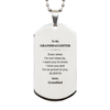 Granddaughter Gifts from Granddad, Graduation Birhday Granddaughter Silver Dog Tag Long Distance Relationship Gifts for Granddaughter Even when I'm not close by, I want you to know I love you. Love, Granddad