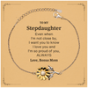 Stepdaughter Gifts from Bonus Mom, Graduation Birhday Stepdaughter Sunflower Bracelet Long Distance Relationship Gifts for Stepdaughter Even when I'm not close by, I want you to know I love you. Love, Bonus Mom