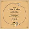 Little Brother Gifts from Brother, Graduation Birhday Little Brother Sunflower Bracelet Long Distance Relationship Gifts for Little Brother Even when I'm not close by, I want you to know I love you. Love, Brother