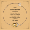 Little Sister Gifts from Sister, Graduation Birhday Little Sister Sunflower Bracelet Long Distance Relationship Gifts for Little Sister Even when I'm not close by, I want you to know I love you. Love, Sister