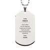 Niece Gifts from Auntie, Graduation Birhday Niece Silver Dog Tag Long Distance Relationship Gifts for Niece Even when I'm not close by, I want you to know I love you. Love, Auntie