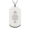 Niece Gifts from Uncle, Graduation Birhday Niece Silver Dog Tag Long Distance Relationship Gifts for Niece Even when I'm not close by, I want you to know I love you. Love, Uncle