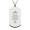 Nephew Gifts from Auntie, Graduation Birhday Nephew Silver Dog Tag Long Distance Relationship Gifts for Nephew Even when I'm not close by, I want you to know I love you. Love, Auntie