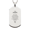 Nephew Gifts from Tio, Graduation Birhday Nephew Silver Dog Tag Long Distance Relationship Gifts for Nephew Even when I'm not close by, I want you to know I love you. Love, Tio