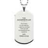 Daughter In Law Gifts from Mother In Law, Graduation Birhday Daughter In Law Silver Dog Tag Long Distance Relationship Gifts for Daughter In Law Even when I'm not close by, I want you to know I love you. Love, Mother In Law