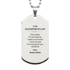 Daughter In Law Gifts from Bonus Mom, Graduation Birhday Daughter In Law Silver Dog Tag Long Distance Relationship Gifts for Daughter In Law Even when I'm not close by, I want you to know I love you. Love, Bonus Mom