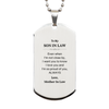 Son In Law Gifts from Mother In Law, Graduation Birhday Son In Law Silver Dog Tag Long Distance Relationship Gifts for Son In Law Even when I'm not close by, I want you to know I love you. Love, Mother In Law