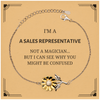 Badass Sales Representative Gifts, I'm Sales Representative not a magician, Sarcastic Sunflower Bracelet for Sales Representative Birthday Christmas for  Men, Women, Friends, Coworkers