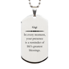 Gigi Thank You Gifts, Your presence is a reminder of life's greatest, Appreciation Blessing Birthday Silver Dog Tag for Gigi