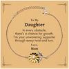 To My Daughter Sunflower Bracelet, I'm your unwavering supporter, Supporting Inspirational Gifts for Daughter from Mom