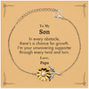 To My Son Sunflower Bracelet, I'm your unwavering supporter, Supporting Inspirational Gifts for Son from Papa
