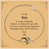 To My Son Sunflower Bracelet, I'm your unwavering supporter, Supporting Inspirational Gifts for Son from Pa