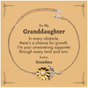 To My Granddaughter Sunflower Bracelet, I'm your unwavering supporter, Supporting Inspirational Gifts for Granddaughter from Grandma