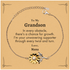 To My Grandson Sunflower Bracelet, I'm your unwavering supporter, Supporting Inspirational Gifts for Grandson from Nana