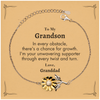 To My Grandson Sunflower Bracelet, I'm your unwavering supporter, Supporting Inspirational Gifts for Grandson from Granddad