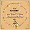 To My Grandson Sunflower Bracelet, I'm your unwavering supporter, Supporting Inspirational Gifts for Grandson from Gigi