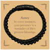 Aunty Thank You Gifts, Your presence is a reminder of life's greatest, Appreciation Blessing Birthday Stone Leather Bracelets for Aunty