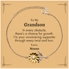 To My Grandson Sunflower Bracelet, I'm your unwavering supporter, Supporting Inspirational Gifts for Grandson from Nonno