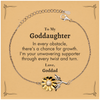 To My Goddaughter Sunflower Bracelet, I'm your unwavering supporter, Supporting Inspirational Gifts for Goddaughter from Goddad
