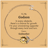 To My Godson Sunflower Bracelet, I'm your unwavering supporter, Supporting Inspirational Gifts for Godson from Godmother