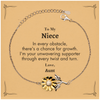 To My Niece Sunflower Bracelet, I'm your unwavering supporter, Supporting Inspirational Gifts for Niece from Aunt