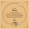 To My Niece Sunflower Bracelet, I'm your unwavering supporter, Supporting Inspirational Gifts for Niece from Uncle