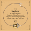 To My Nephew Sunflower Bracelet, I'm your unwavering supporter, Supporting Inspirational Gifts for Nephew from Aunt