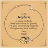 To My Nephew Sunflower Bracelet, I'm your unwavering supporter, Supporting Inspirational Gifts for Nephew from Uncle