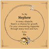 To My Nephew Sunflower Bracelet, I'm your unwavering supporter, Supporting Inspirational Gifts for Nephew from Tio