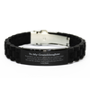 To My Granddaughter Inspirational Gifts from Nana, Life can be unfair but I will always be there, Encouragement Black Glidelock Clasp Bracelet for Granddaughter