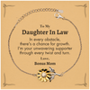 To My Daughter In Law Sunflower Bracelet, I'm your unwavering supporter, Supporting Inspirational Gifts for Daughter In Law from Bonus Mom